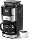 Gevi Coffee Machines, 1.5 L, Schwarz/Silber, Water Tank, Auto Keep-Warm