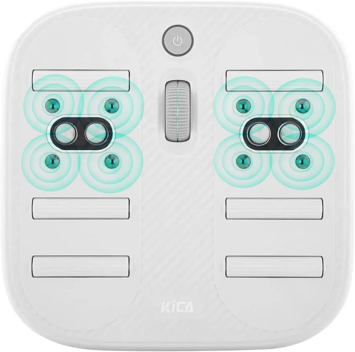 Kica Fußmassagegeräte, 7 mm, Schwarz, Elektrisches Fußmassagegerät, Fuß- & Wadenmassage mit Hub, Stufenlose Geschwindigkeitsregelung