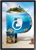 Monitor, Schwarz, Digital-Signage-Display, Hohe Helligkeit, Schlankes, Rahmenloses Digital-Display Zur Wandmontage