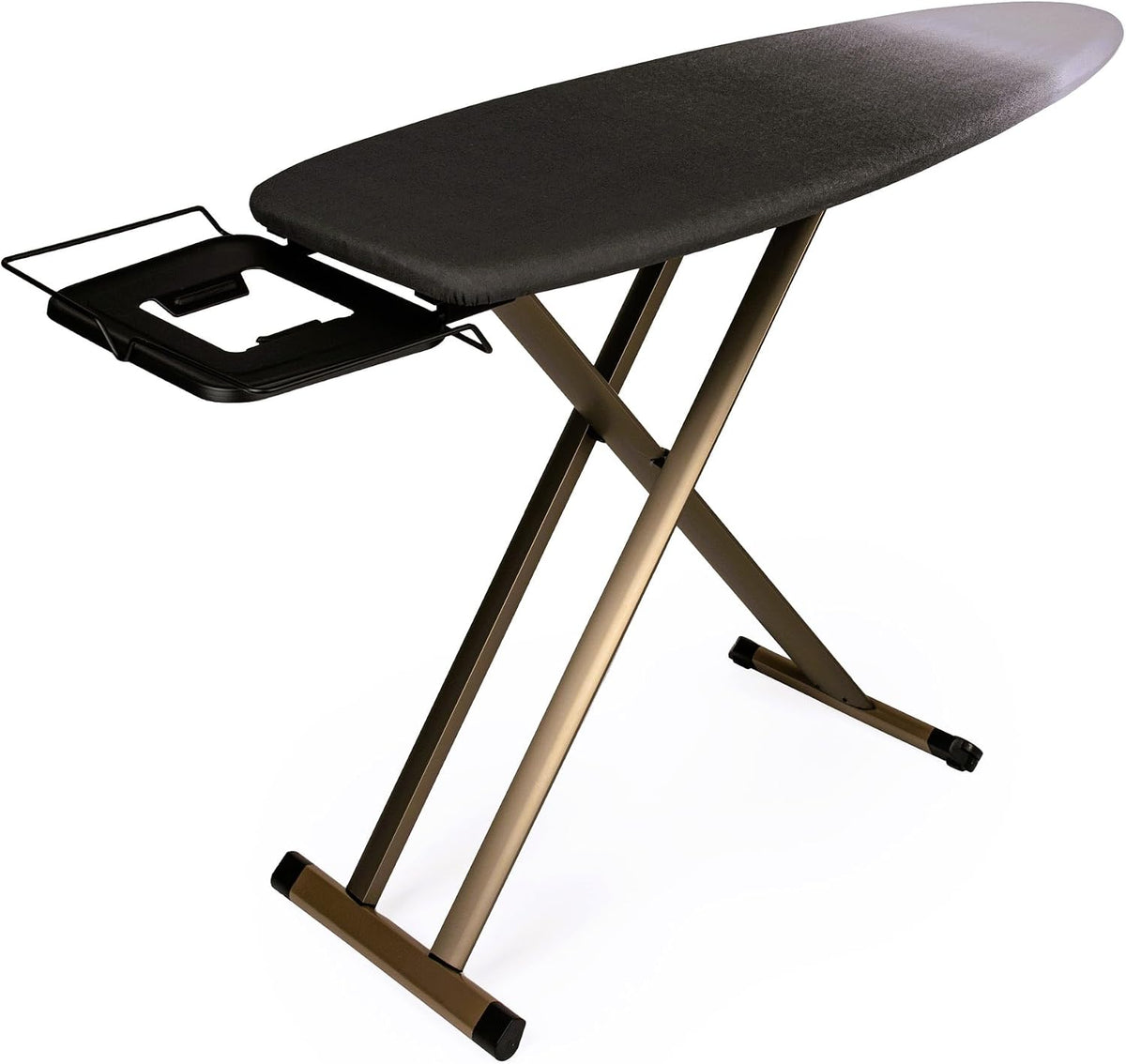 Vipmenaje HOUSE & LOVE Bügelbretter, 130 x 47 cm, Schwarz, Professionelles XXL Bügelbrett GoldVIP, eloxiertes Aluminium