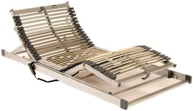 TECHNO-FLEX Lattenroste, 90 x 200 cm, 90x200 cm, Beige/Grau, Motorlattenrost elektrisch verstellbar in, SOFORT LIEFERBAR