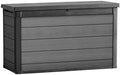 Keter Auflagenboxen, 147 x 83 x 86 cm, 757 Liter, 757 L, Grau, Cortina Kissenbox, wetterfest & UV-beständig, EVOTECH-Material