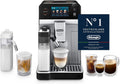 De'Longhi Eletta Explore Perfetto Kaffeevollautomat mit LatteCrema-Milchaufschäumer, Schwarz/Silber