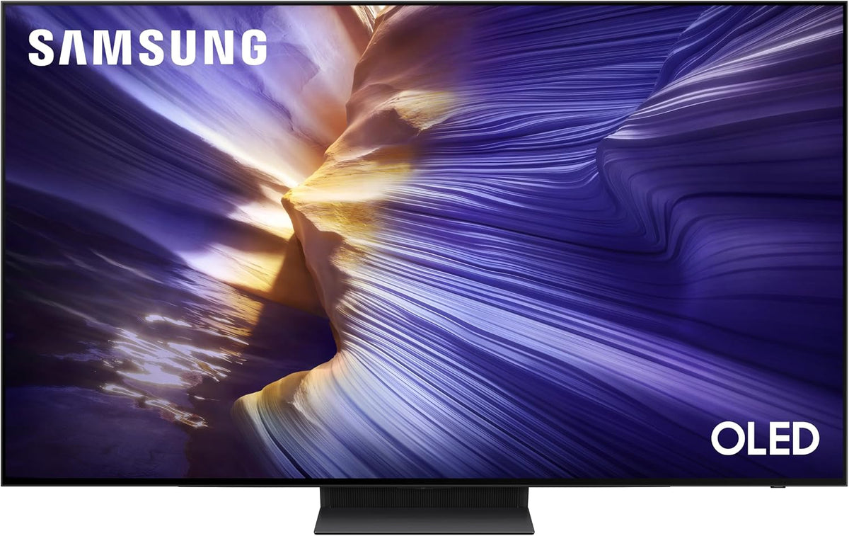 Samsung Fernseher, 55 Zoll, 140 cm, Schwarz, Smart TV, OLED 4K S90F , NQ4 AI Gen3 Prozessor, OLED HDR+, 4K Upscaling Pro