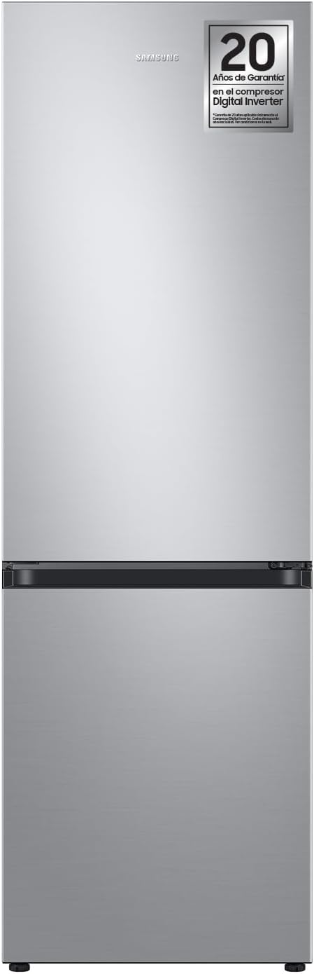 Samsung Kühlschrank, 185 cm, 344 L, Silber, Kombi AI All Around Cooling Klasse C RB34C600CSA/EF