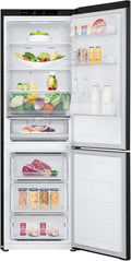 LG Kühl-Gefrierkombination, 1860 mm, 33 dB, 344 L, Schwarz, GBV3100AEP Kühl-Gefrierkombi Total No Frost, hoch, Smart Inverter Compressor