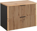 Lomadox Unterschränke, 80,6x59,2x46,5 cm, 80 cm, anthrazit/schwarz, Waschtischunterschrank Badezimmer Unterschrank
