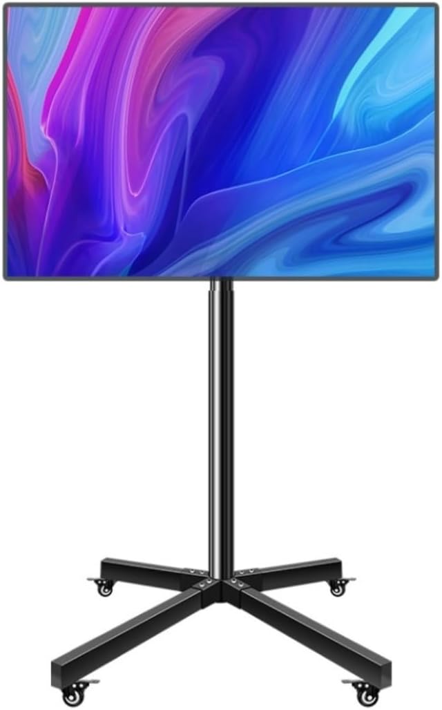 Monitor, 46 x 44 x 138 cm, TV-Ständer aus Material, das stark und robust ist, Schwarz