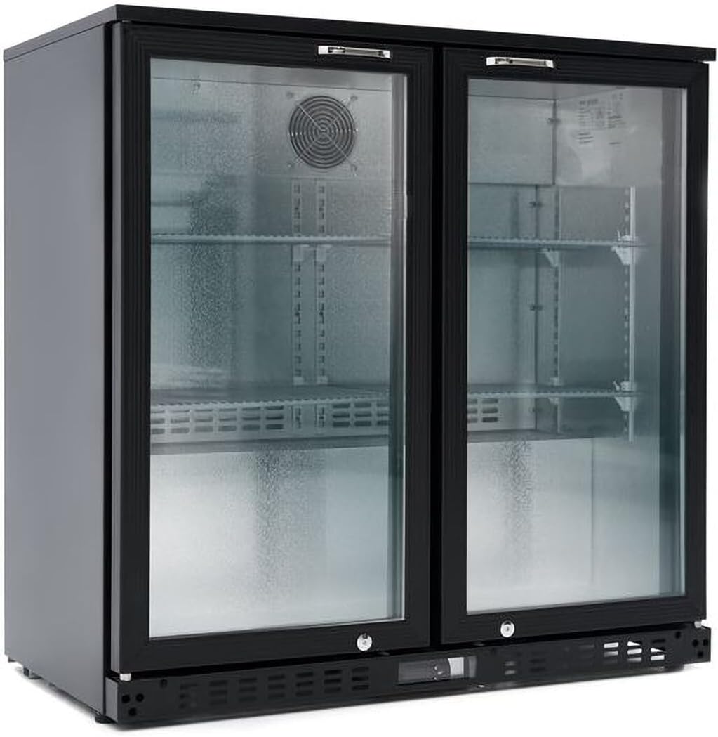 GastroHero Kühlschrank, 218 L, Schwarz, 4 Böden, BKS-230KT