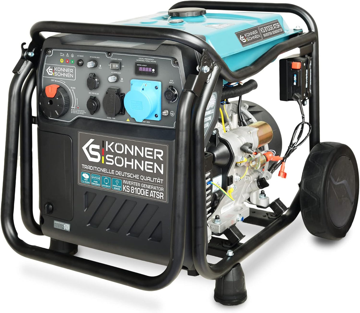 K&S Könner&Söhnen Powerstation, 8 kW, Weiß, & KS 8100iE ATSR Inverter Generator, Benzin Stromerzeuger