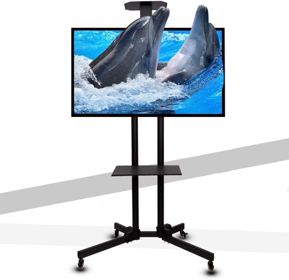 Fernseher, 85 Zoll, Schwarz, Tragbarer Tv-Ständer, Tv-Bodenständer Für 42-, Tv-Bodenständer Für EIN Gerät, Mobiler LCD-Tv-Ständer