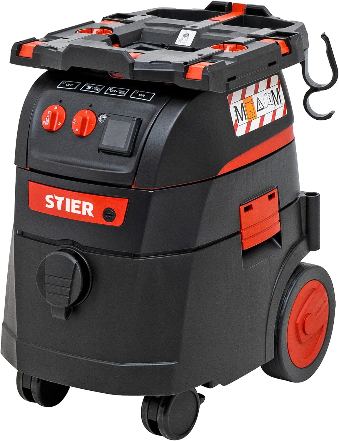 STIER Staubsauger, 1400 W, 35M, 35l, 13m, Schwarz, Nass-Trockensauger ABS- , Behälter, Aktionsradius, Impuls-Filterabreinigung