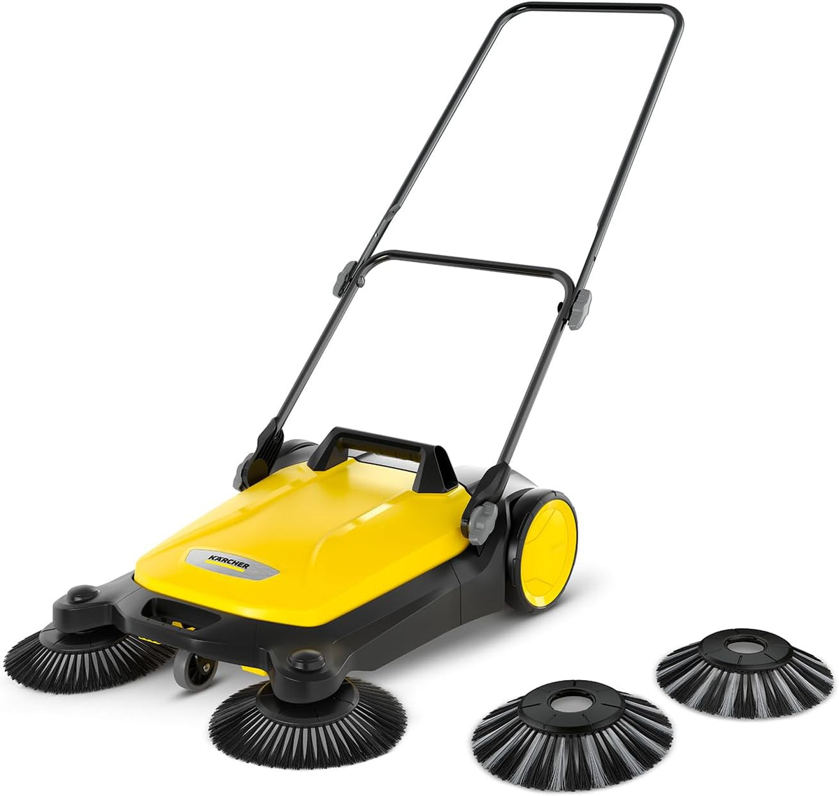 KÄRCHER Kehrer, 680 mm, 2400m, 20 l, gelb/schwarz, Kehrmaschine S 4 Twin 2-in-1, Max. Flächenleistung: ²/h, 2 Seitenbesen