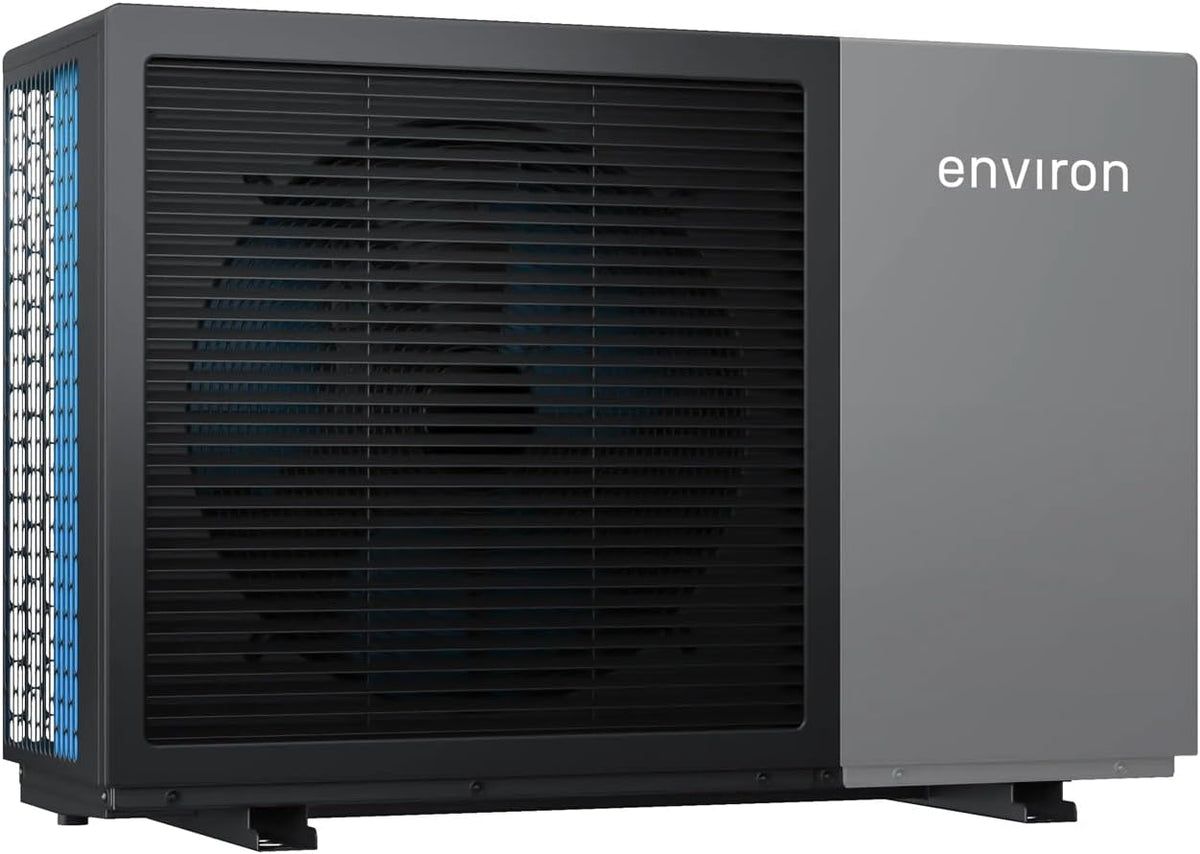 Environ Wärmepumpen, 24 kW, 6 kW, schwarz/grau/blau, A+++ EcoHeat Monoblock Wärmepumpe, Höchste Effizienz für Ihr Zuhause