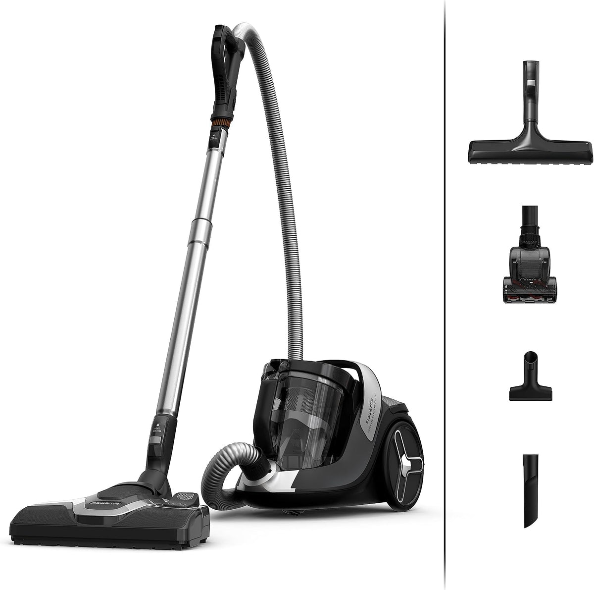 Rowenta Staubsauger, 2,5 Liter, 500 W, Schwarz, Green Force Cyclonic Effitech Animal, Boden ohne Beutel, XXL Fassungsvermögen