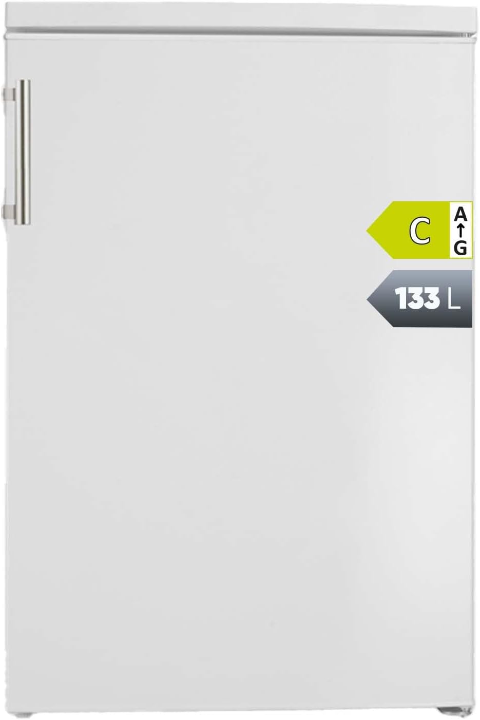 SEVERIN Kühlschrank, 133 L, 37 dB, Weiß, Tischvollraum mit Nutzinhalt, Vollraum freistehend, mit LED-Innenraum-Beleuchtung