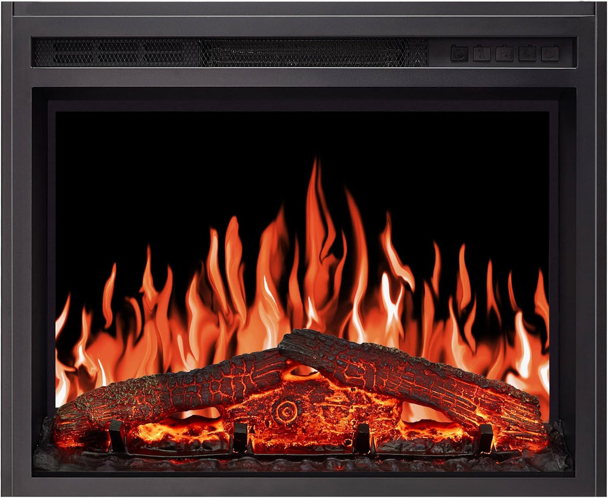 ArtiFlame Elektrokamin, 1800 W, Schwarz, AF24 Multicolor, Elektrischer Einbaukamin mit Heizung 900/, realistischer 3D-Flammeneffekt