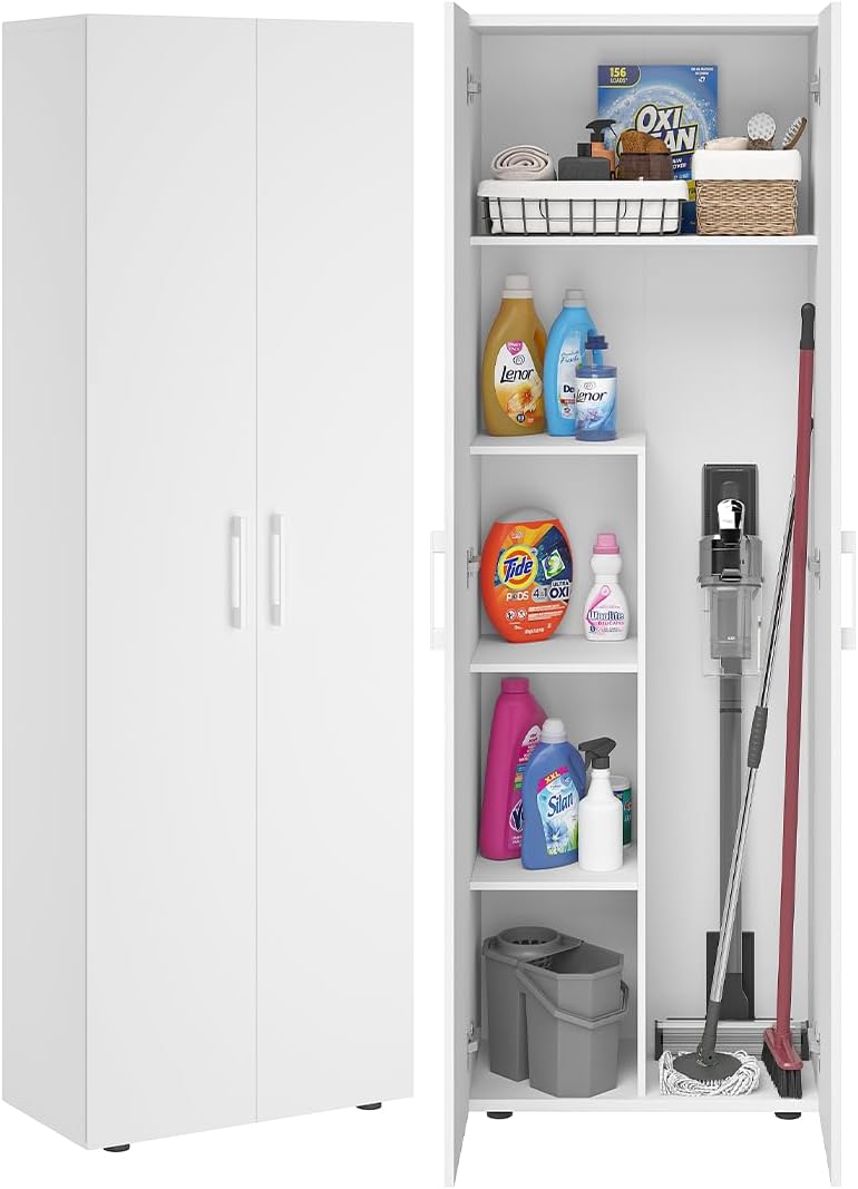 Bellamio Staubsauger, 176x33x60 cm, Weiß, Apol Besenschrank - Mehrzweckschrank in - Vorratsschrank